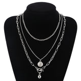 Mix And Match Multi-Layer Street Shot People Head Necklace