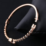 Simple Charms Bracelet For Woman Rose Gold Color With AAA Cubic Zircon Crystal Cut Bracelets Fashion Jewelr