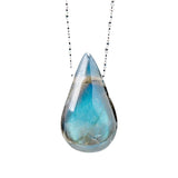 Natural Crystal Labradorite Drop Pendant Necklace