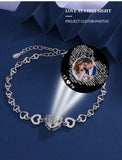 Love Projection All-match Fashion Zircon Heart-shaped HD Color Photo Bracelet