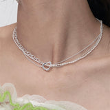 Women's Multi-layer Mix And Match Stitching Pearl Necklace