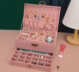 Jewelry Box Vintage Treasure Chest Earrings Stud Necklace