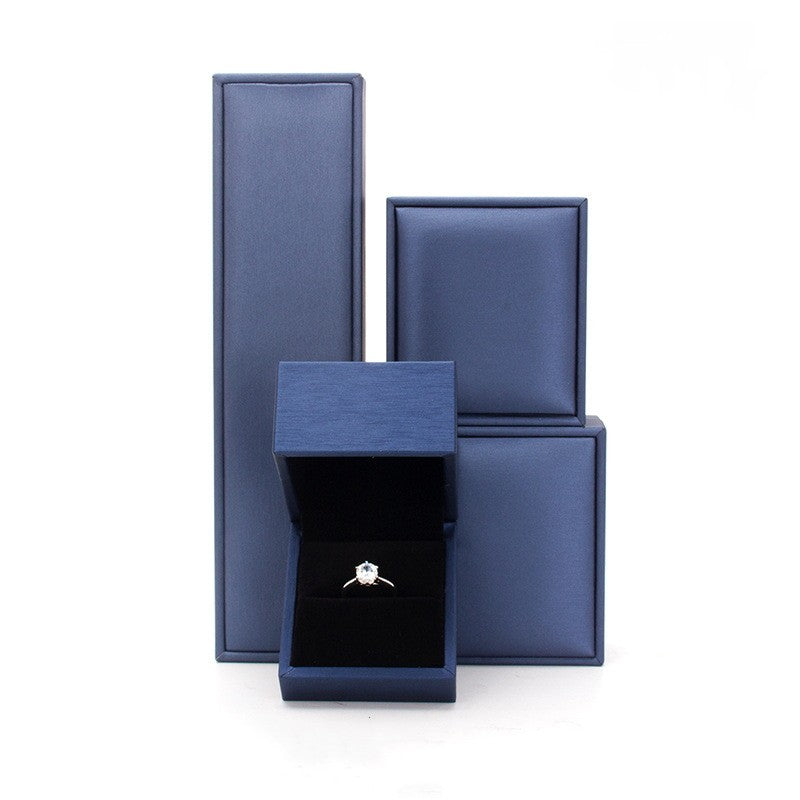 Brushed PU Bracelet Necklace Ring Jewelry Box