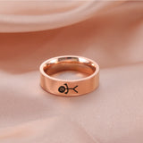 Laser Marking Villain 8MM Wide Stainless Steel Ring Jewelry