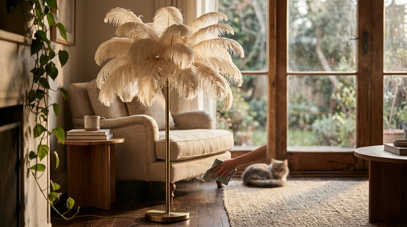 Do Ostrich Feather Lamps Attract Dust? Care Tips