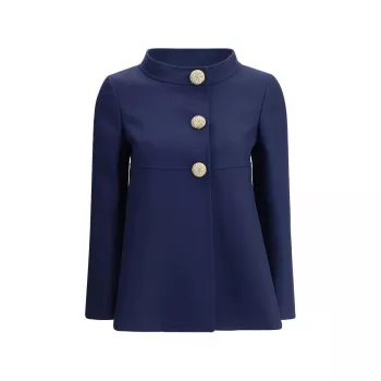 Valentino Jeweled-Button Caban Jacket: Chic Styling Guide